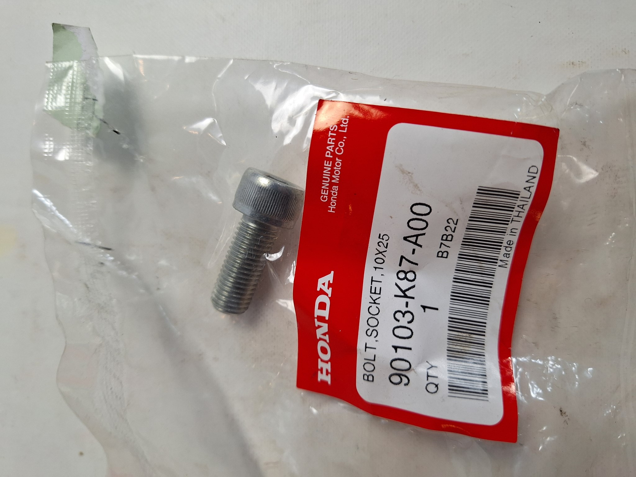 Picture of BOLT,SOCKET,10X25  90103-K87-A00  